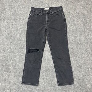 Madewell‎ The Girl Jean Women's Size 25P Black Distressed Denim Pants